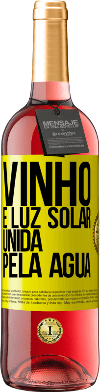 29,95 € | Vinho rosé Edição ROSÉ Vinho é luz solar, unida pela água Etiqueta Amarela. Etiqueta personalizável Vinho jovem Colheita 2023 Tempranillo