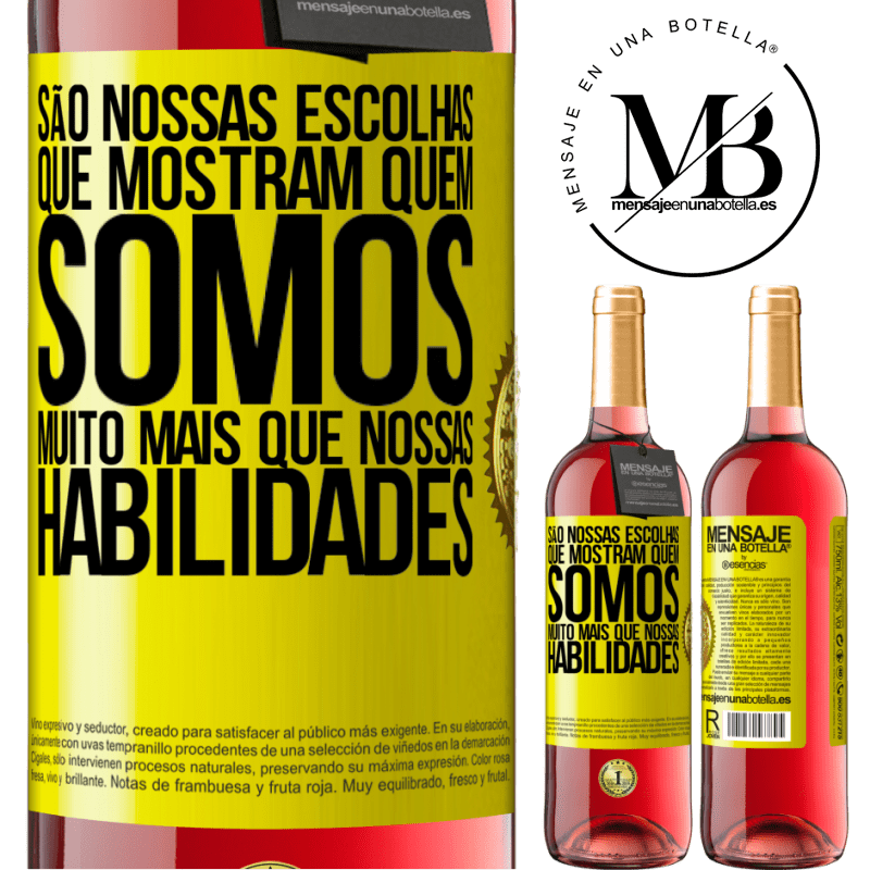 29,95 € Envio grátis | Vinho rosé Edição ROSÉ São nossas escolhas que mostram quem somos, muito mais que nossas habilidades Etiqueta Amarela. Etiqueta personalizável Vinho jovem Colheita 2023 Tempranillo