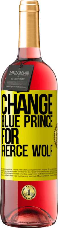 29,95 € | 桃红葡萄酒 ROSÉ版 将蓝王子换成凶猛的狼 黄色标签. 可自定义的标签 青年酒 收成 2023 Tempranillo