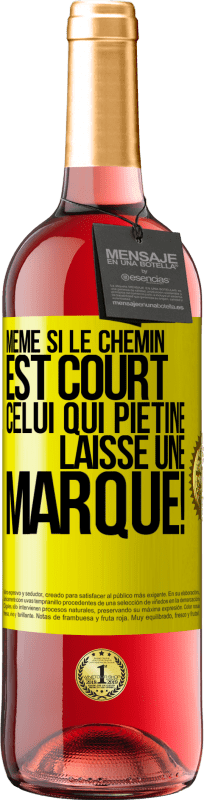 29,95 € Envoi gratuit | Vin rosé Édition ROSÉ Même si le chemin est court. Celui qui piétine, laisse une marque! Étiquette Jaune. Étiquette personnalisable Vin jeune Récolte 2025 Tempranillo