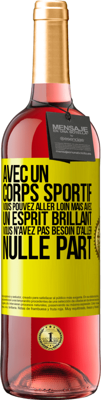 29,95 € Envoi gratuit | Vin rosé Édition ROSÉ Avec un corps sportif, vous pouvez aller loin, mais avec un esprit brillant vous n'avez pas besoin d'aller nulle part Étiquette Jaune. Étiquette personnalisable Vin jeune Récolte 2025 Tempranillo