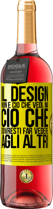 «Il design non è ciò che vedi, ma ciò che dovresti far vedere agli altri» Edizione ROSÉ