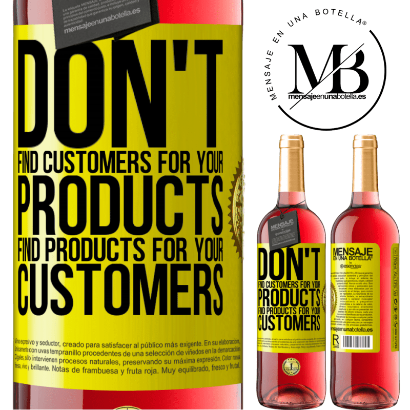 29,95 € Free Shipping | Rosé Wine ROSÉ Edition Don't find customers for your products, find products for your customers Yellow Label. Customizable label Young wine Harvest 2022 Tempranillo