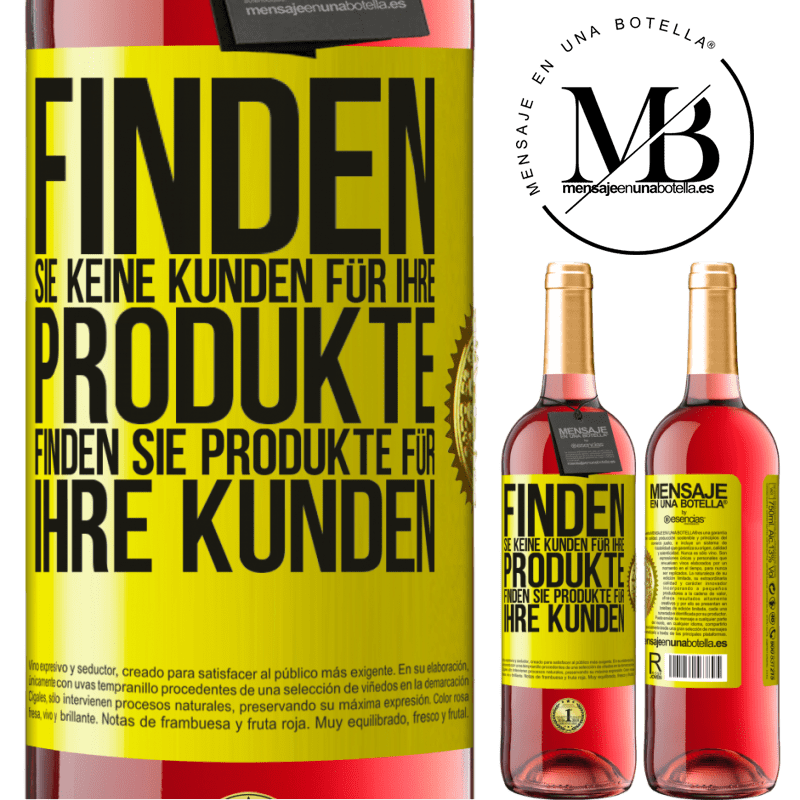 29,95 € Kostenloser Versand | Roséwein ROSÉ Ausgabe Finde keine Kunden für deine Produkte, finde Produkte für deine Kunden Gelbes Etikett. Anpassbares Etikett Junger Wein Ernte 2025 Tempranillo