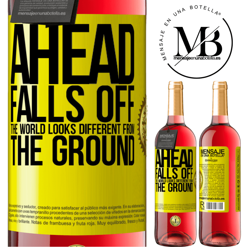 29,95 € Free Shipping | Rosé Wine ROSÉ Edition Ahead. Falls off. The world looks different from the ground Yellow Label. Customizable label Young wine Harvest 2021 Tempranillo