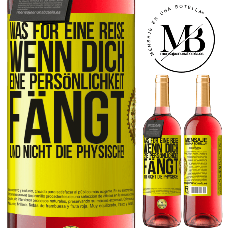 29,95 € Kostenloser Versand | Roséwein ROSÉ Ausgabe Was für ein Abenteuer, wenn man von der Persönlichkeit eines Menschen und nicht dem Aussehen gefangen wird! Gelbes Etikett. Anpassbares Etikett Junger Wein Ernte 2024 Tempranillo