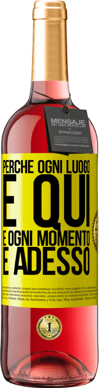 29,95 € Spedizione Gratuita | Vino rosato Edizione ROSÉ Perché ogni luogo è qui e ogni momento è adesso Etichetta Gialla. Etichetta personalizzabile Vino giovane Raccogliere 2025 Tempranillo