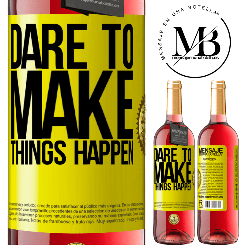 29,95 € Free Shipping | Rosé Wine ROSÉ Edition Dare to make things happen Yellow Label. Customizable label Young wine Harvest 2021 Tempranillo