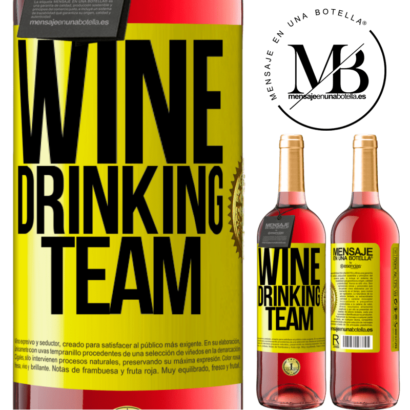 24,95 € Free Shipping | Rosé Wine ROSÉ Edition Wine drinking team Yellow Label. Customizable label Young wine Harvest 2021 Tempranillo