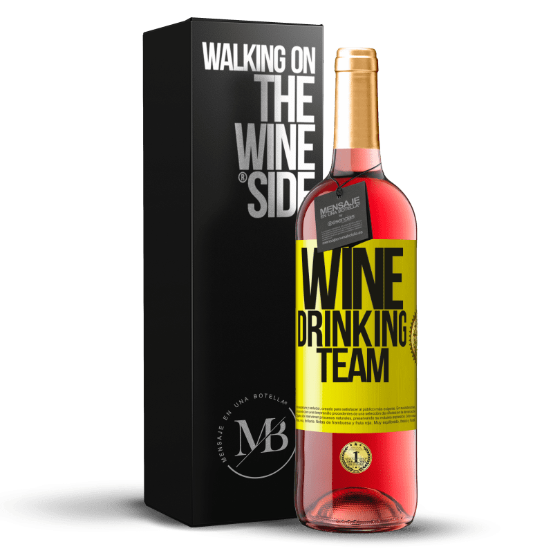 29,95 € Kostenloser Versand | Roséwein ROSÉ Ausgabe Wine drinking team Gelbes Etikett. Anpassbares Etikett Junger Wein Ernte 2023 Tempranillo