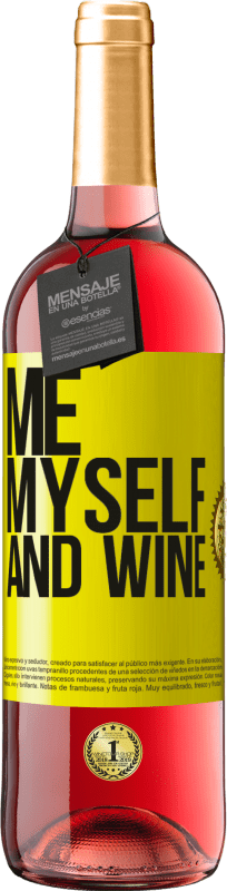29,95 € Kostenloser Versand | Roséwein ROSÉ Ausgabe Me, myself and wine Gelbes Etikett. Anpassbares Etikett Junger Wein Ernte 2025 Tempranillo