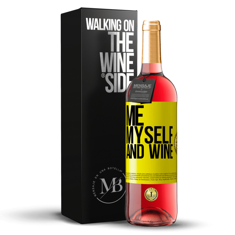 29,95 € Spedizione Gratuita | Vino rosato Edizione ROSÉ Me, myself and wine Etichetta Gialla. Etichetta personalizzabile Vino giovane Raccogliere 2025 Tempranillo