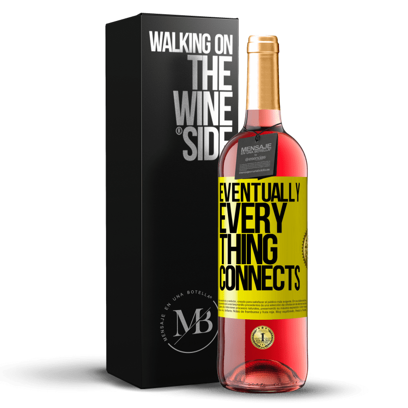 29,95 € Free Shipping | Rosé Wine ROSÉ Edition Eventually, everything connects Yellow Label. Customizable label Young wine Harvest 2023 Tempranillo