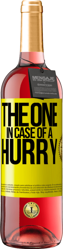 29,95 € | Roséwein ROSÉ Ausgabe The one in case of a hurry Gelbes Etikett. Anpassbares Etikett Junger Wein Ernte 2023 Tempranillo