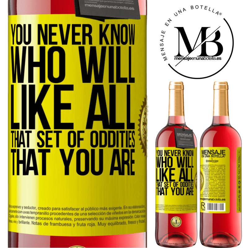 24,95 € Free Shipping | Rosé Wine ROSÉ Edition You never know who will like all that set of oddities that you are Yellow Label. Customizable label Young wine Harvest 2021 Tempranillo