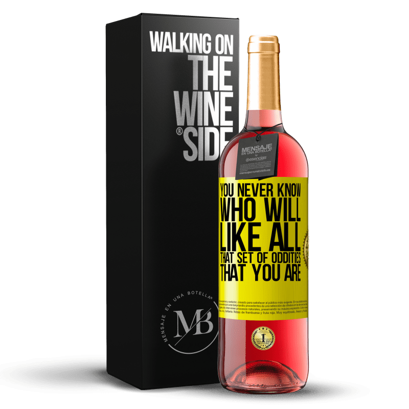 29,95 € Free Shipping | Rosé Wine ROSÉ Edition You never know who will like all that set of oddities that you are Yellow Label. Customizable label Young wine Harvest 2023 Tempranillo