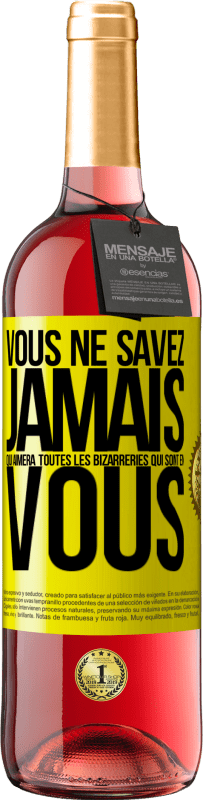 29,95 € | Vin rosé Édition ROSÉ Vous ne savez jamais qui aimera toutes les bizarreries qui sont en vous Étiquette Jaune. Étiquette personnalisable Vin jeune Récolte 2024 Tempranillo