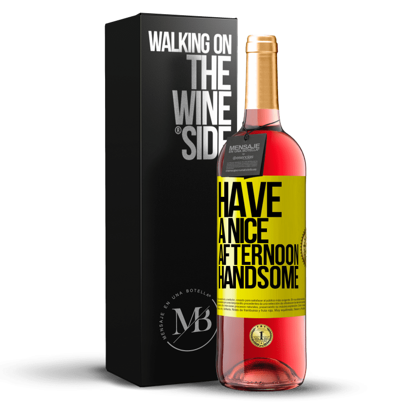 29,95 € Free Shipping | Rosé Wine ROSÉ Edition Have a nice afternoon, handsome Yellow Label. Customizable label Young wine Harvest 2024 Tempranillo