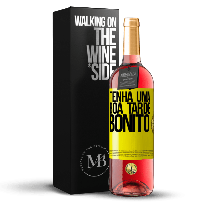 29,95 € Envio grátis | Vinho rosé Edição ROSÉ Tenha uma boa tarde, bonito Etiqueta Amarela. Etiqueta personalizável Vinho jovem Colheita 2025 Tempranillo