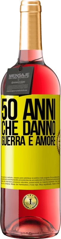 29,95 € | Vino rosato Edizione ROSÉ 50 anni che danno guerra e amore Etichetta Gialla. Etichetta personalizzabile Vino giovane Raccogliere 2024 Tempranillo