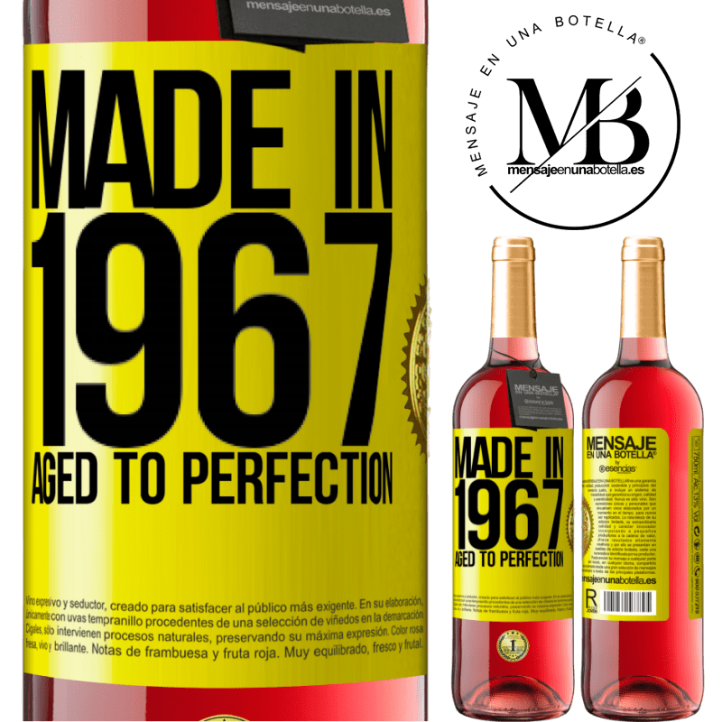 24,95 € Free Shipping | Rosé Wine ROSÉ Edition Made in 1967. Aged to perfection Yellow Label. Customizable label Young wine Harvest 2021 Tempranillo