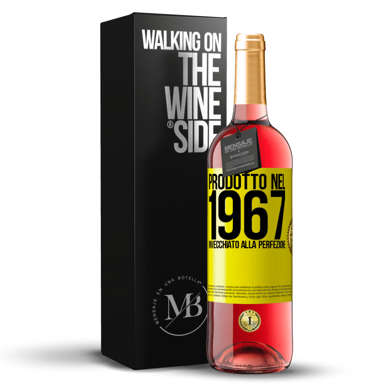 29,95 € Spedizione Gratuita | Vino rosato Edizione ROSÉ Prodotto nel 1967. Invecchiato alla perfezione Etichetta Gialla. Etichetta personalizzabile Vino giovane Raccogliere 2024 Tempranillo