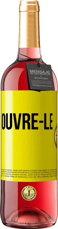 29,95 € | Vin rosé Édition ROSÉ Ouvre-le Étiquette Jaune. Étiquette personnalisable Vin jeune Récolte 2023 Tempranillo
