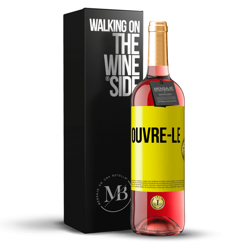 29,95 € Envoi gratuit | Vin rosé Édition ROSÉ Ouvre-le Étiquette Jaune. Étiquette personnalisable Vin jeune Récolte 2023 Tempranillo