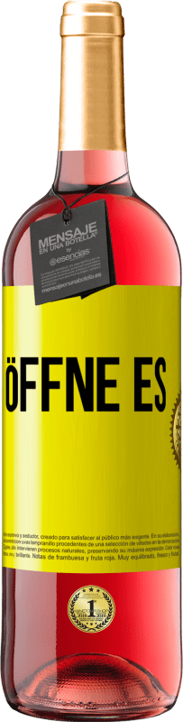 29,95 € | Roséwein ROSÉ Ausgabe Öffne es Gelbes Etikett. Anpassbares Etikett Junger Wein Ernte 2023 Tempranillo