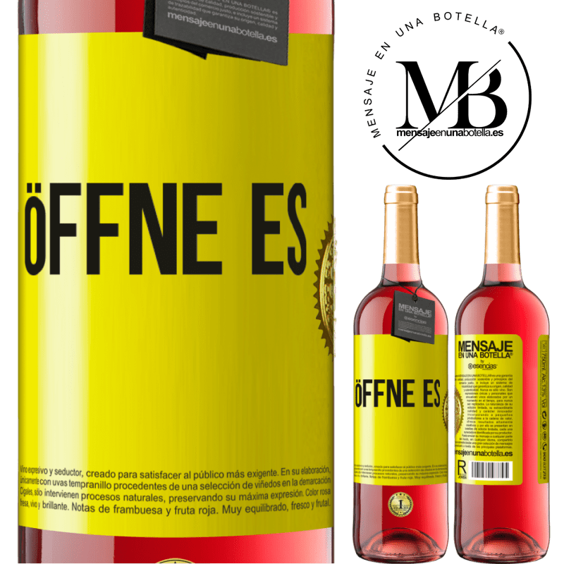 29,95 € Kostenloser Versand | Roséwein ROSÉ Ausgabe Öffne es Gelbes Etikett. Anpassbares Etikett Junger Wein Ernte 2024 Tempranillo