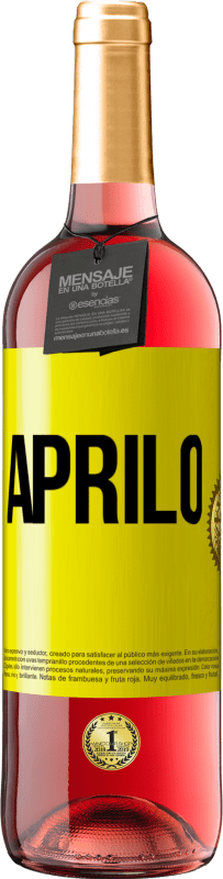 29,95 € | Vino rosato Edizione ROSÉ Aprilo Etichetta Gialla. Etichetta personalizzabile Vino giovane Raccogliere 2023 Tempranillo