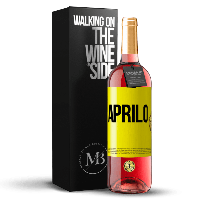 29,95 € Spedizione Gratuita | Vino rosato Edizione ROSÉ Aprilo Etichetta Gialla. Etichetta personalizzabile Vino giovane Raccogliere 2024 Tempranillo