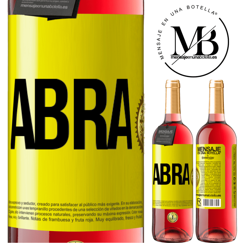 29,95 € Envio grátis | Vinho rosé Edição ROSÉ Abra Etiqueta Amarela. Etiqueta personalizável Vinho jovem Colheita 2024 Tempranillo