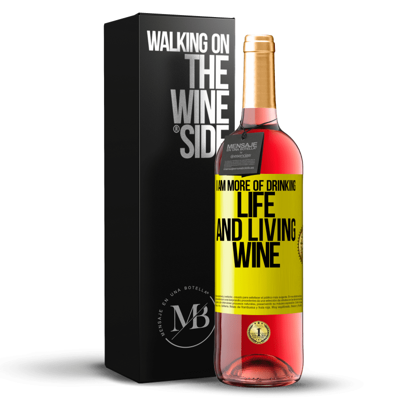 29,95 € Free Shipping | Rosé Wine ROSÉ Edition I am more of drinking life and living wine Yellow Label. Customizable label Young wine Harvest 2023 Tempranillo
