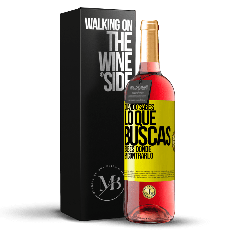 29,95 € Envío gratis | Vino Rosado Edición ROSÉ Cuando sabes lo que buscas, sabes dónde encontrarlo Etiqueta Amarilla. Etiqueta personalizable Vino joven Cosecha 2025 Tempranillo