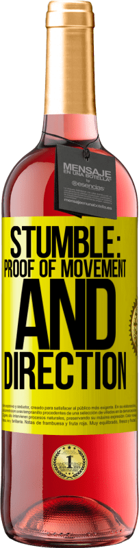 Free Shipping | Rosé Wine ROSÉ Edition Stumble: proof of movement and direction Yellow Label. Customizable label Young wine Harvest 2023 Tempranillo