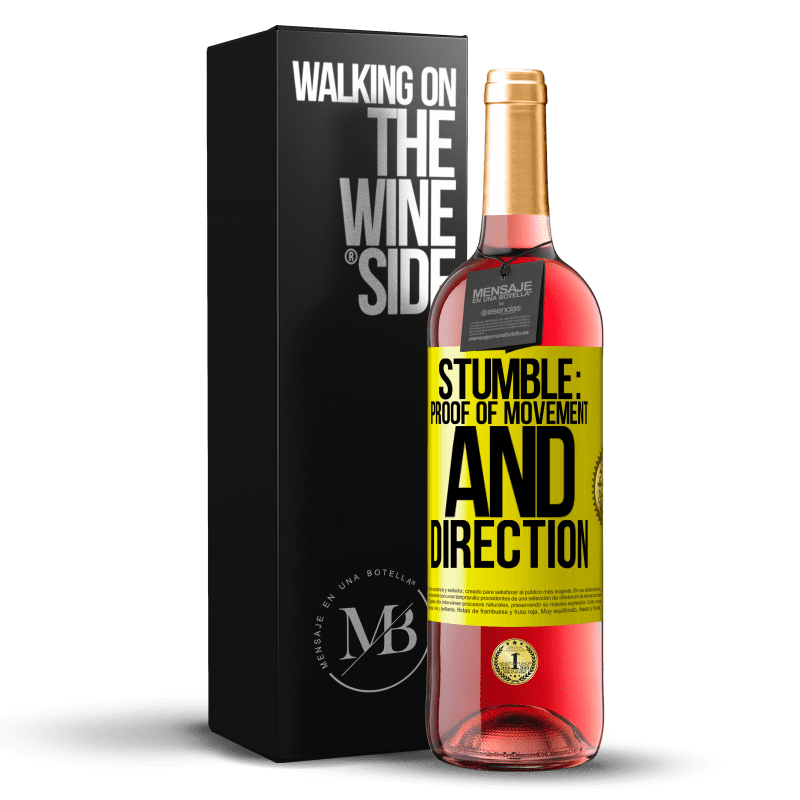 29,95 € Free Shipping | Rosé Wine ROSÉ Edition Stumble: proof of movement and direction Yellow Label. Customizable label Young wine Harvest 2023 Tempranillo