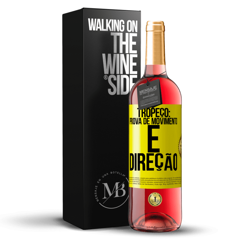 29,95 € Envio grátis | Vinho rosé Edição ROSÉ Tropeço: prova de movimento e direção Etiqueta Amarela. Etiqueta personalizável Vinho jovem Colheita 2025 Tempranillo