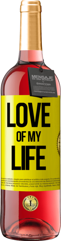 29,95 € | Розовое вино Издание ROSÉ Любовь моей жизни Желтая этикетка. Настраиваемая этикетка Молодое вино Урожай 2023 Tempranillo