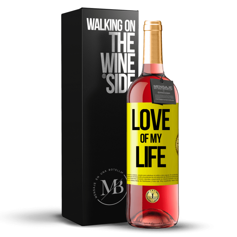 29,95 € Free Shipping | Rosé Wine ROSÉ Edition Love of my life Yellow Label. Customizable label Young wine Harvest 2024 Tempranillo