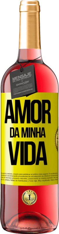 29,95 € | Vinho rosé Edição ROSÉ Amor da minha vida Etiqueta Amarela. Etiqueta personalizável Vinho jovem Colheita 2023 Tempranillo