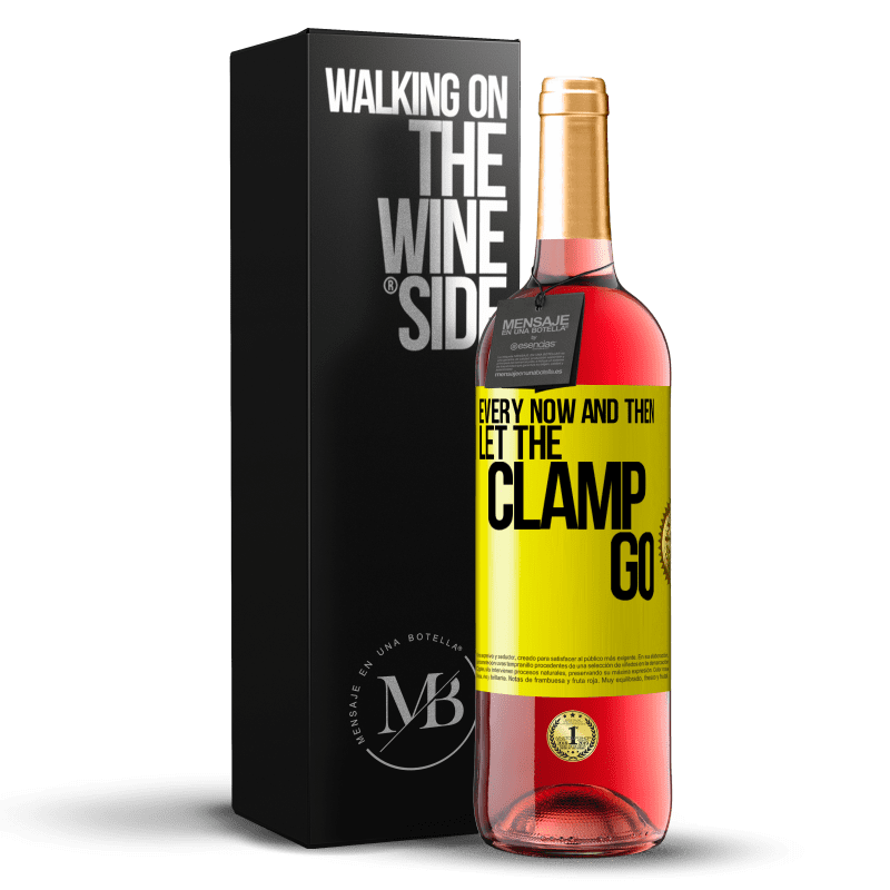 29,95 € Free Shipping | Rosé Wine ROSÉ Edition Every now and then let the clamp go Yellow Label. Customizable label Young wine Harvest 2023 Tempranillo