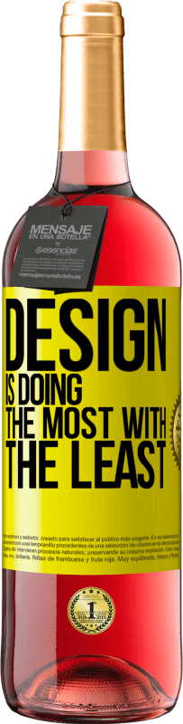 29,95 € Бесплатная доставка | Розовое вино Издание ROSÉ Дизайн делает больше всего с наименьшими Желтая этикетка. Настраиваемая этикетка Молодое вино Урожай 2025 Tempranillo