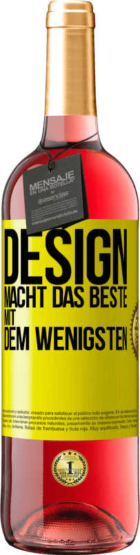 Kostenloser Versand | Roséwein ROSÉ Ausgabe Design macht das Beste mit dem Wenigsten Gelbes Etikett. Anpassbares Etikett Junger Wein Ernte 2023 Tempranillo