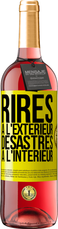 29,95 € | Vin rosé Édition ROSÉ Rires à l'extérieur, désastres à l'intérieur Étiquette Jaune. Étiquette personnalisable Vin jeune Récolte 2024 Tempranillo