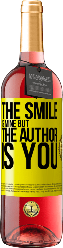 29,95 € Free Shipping | Rosé Wine ROSÉ Edition The smile is mine, but the author is you Yellow Label. Customizable label Young wine Harvest 2023 Tempranillo