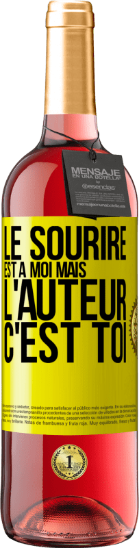 29,95 € Envoi gratuit | Vin rosé Édition ROSÉ Le sourire est à moi, mais l'auteur c'est toi Étiquette Jaune. Étiquette personnalisable Vin jeune Récolte 2024 Tempranillo