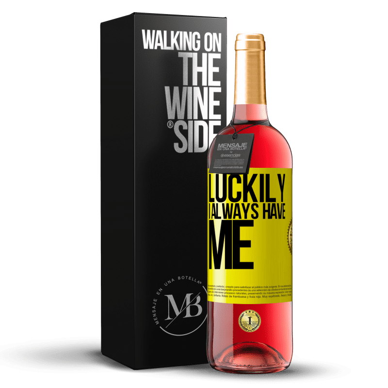 29,95 € Free Shipping | Rosé Wine ROSÉ Edition Luckily I always have me Yellow Label. Customizable label Young wine Harvest 2023 Tempranillo