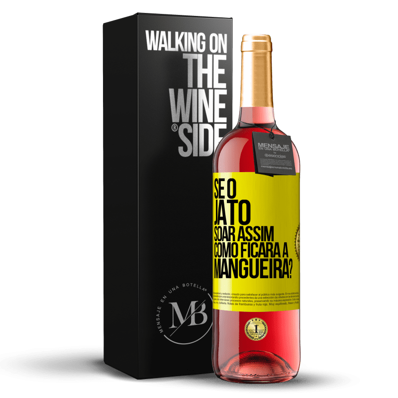 29,95 € Envio grátis | Vinho rosé Edição ROSÉ Se o jato soar assim, como ficará a mangueira? Etiqueta Amarela. Etiqueta personalizável Vinho jovem Colheita 2023 Tempranillo