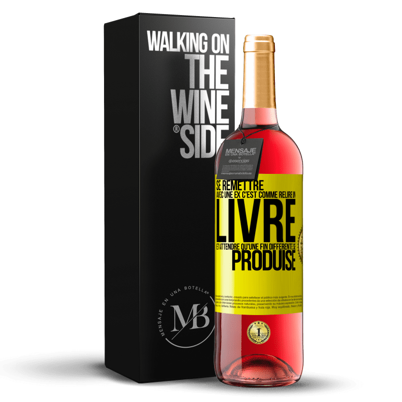 29,95 € Envoi gratuit | Vin rosé Édition ROSÉ Se remettre avec une ex, c'est comme relire un livre et attendre qu'une fin différente se produise Étiquette Jaune. Étiquette personnalisable Vin jeune Récolte 2023 Tempranillo